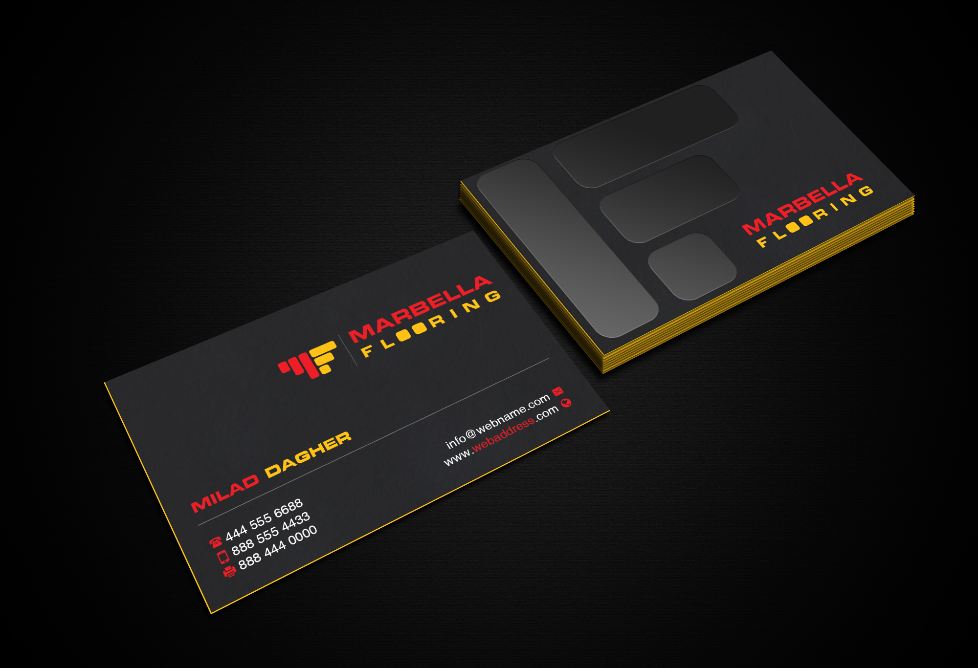 Business Card Design by Creations Box 2015 for Marbella Flooring  | Design #26894646
