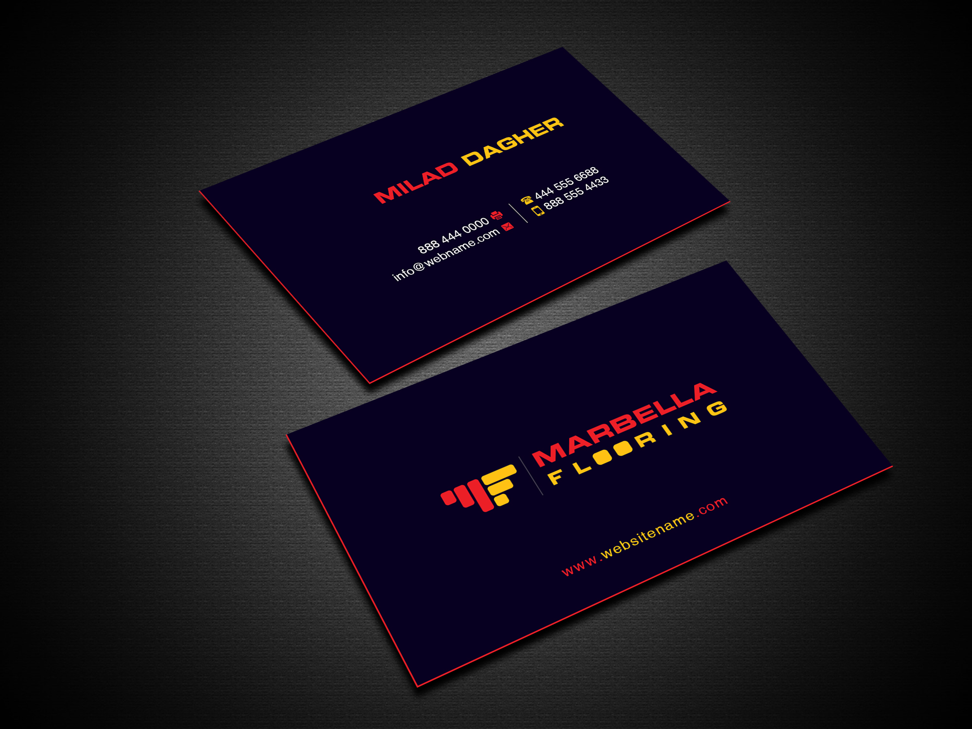 Business Card Design by Creations Box 2015 for Marbella Flooring  | Design #26894647