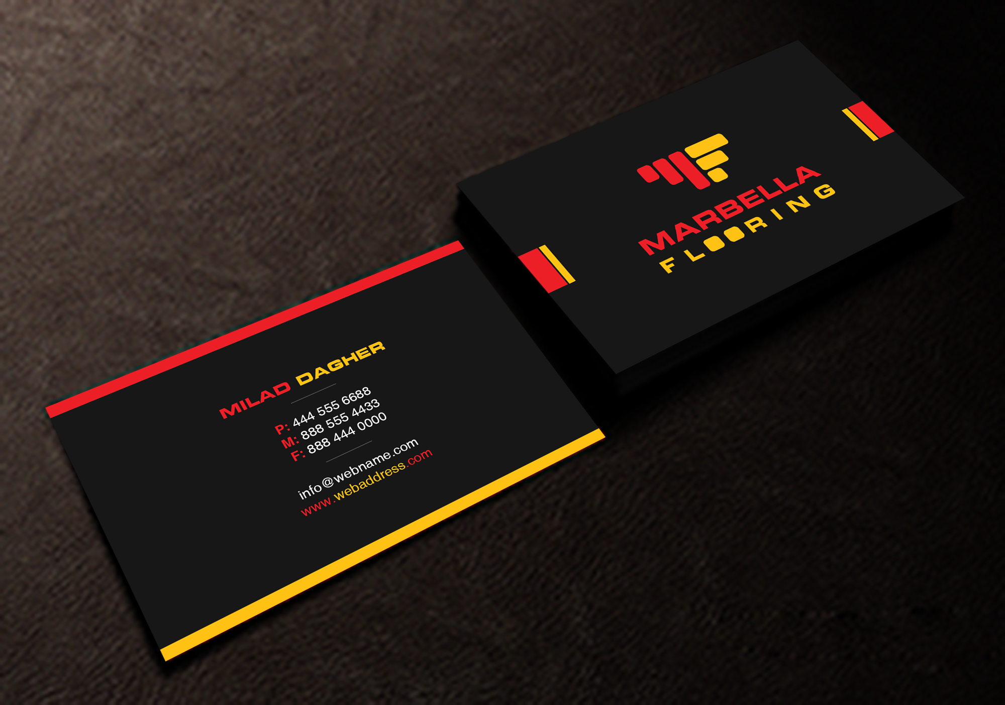 Business Card Design by Creations Box 2015 for Marbella Flooring  | Design #26894648
