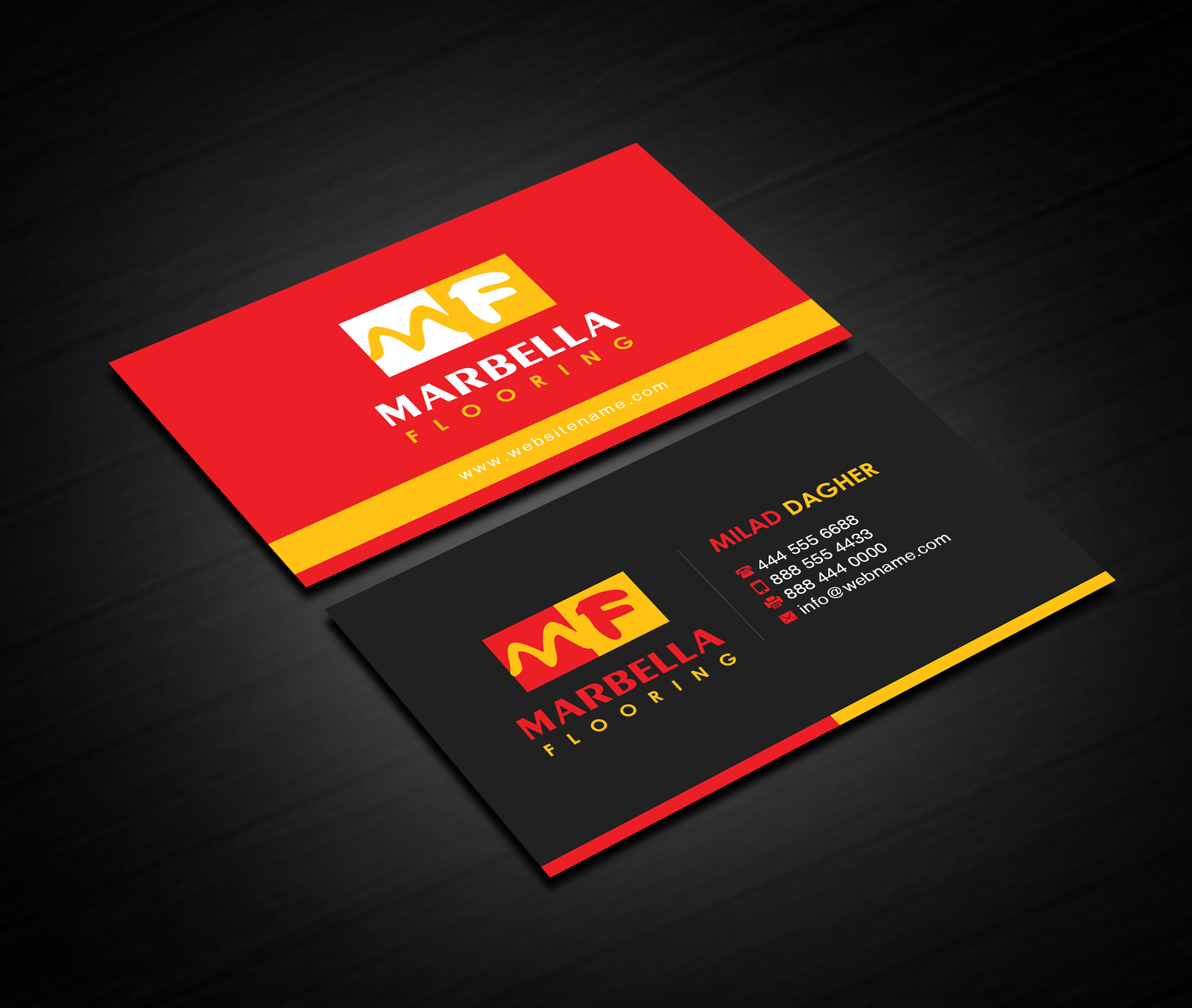 Business Card Design by Creations Box 2015 for Marbella Flooring  | Design #26894918