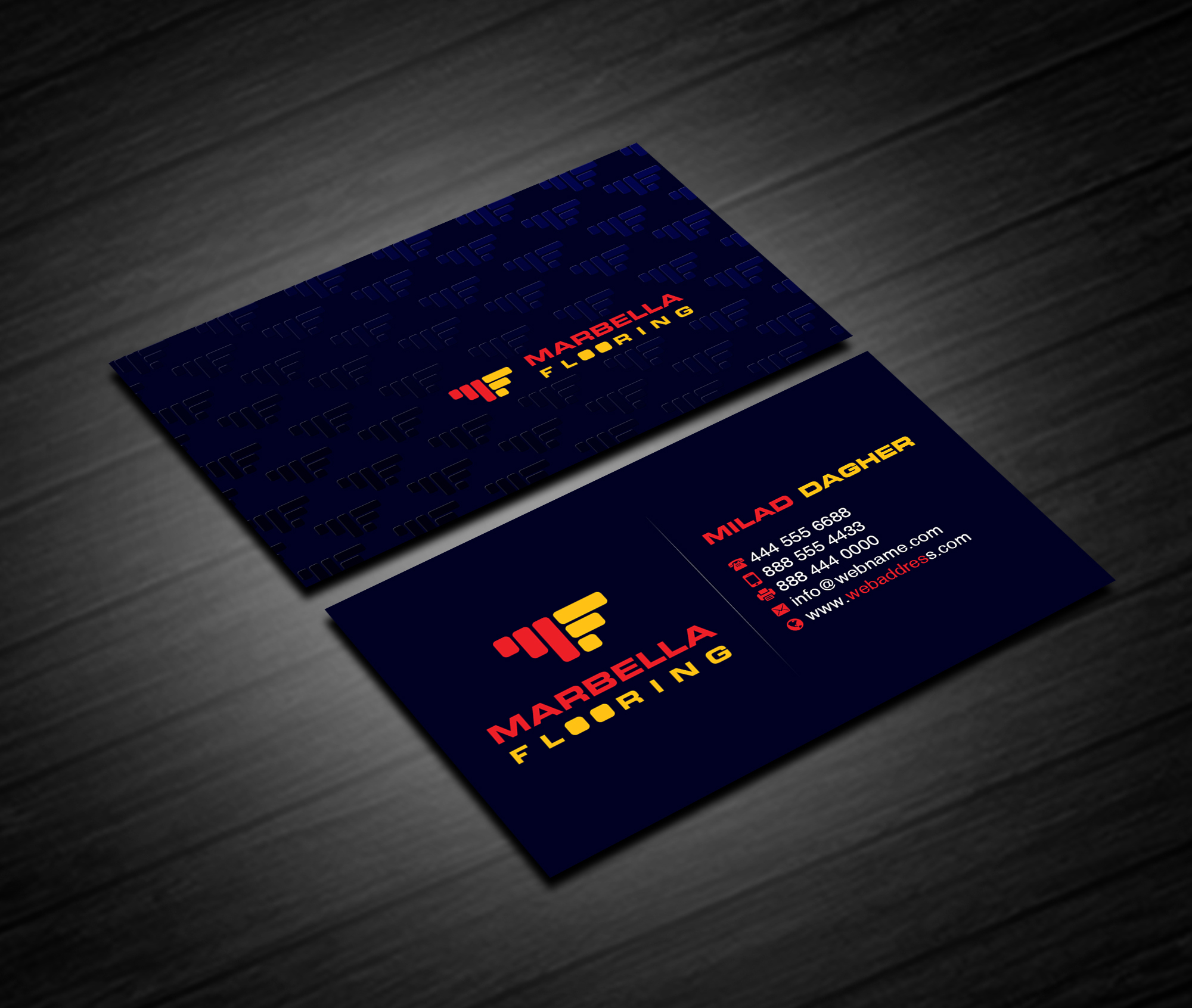 Business Card Design by Creations Box 2015 for Marbella Flooring  | Design #26894923