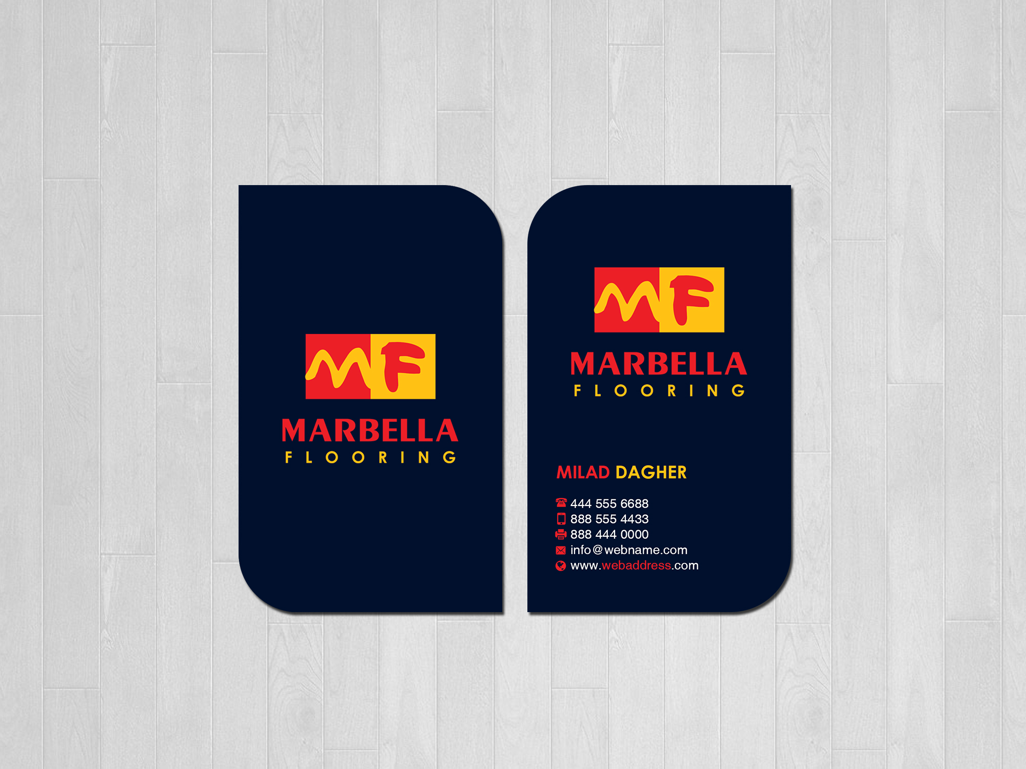 Business Card Design by Creations Box 2015 for Marbella Flooring  | Design #26894957
