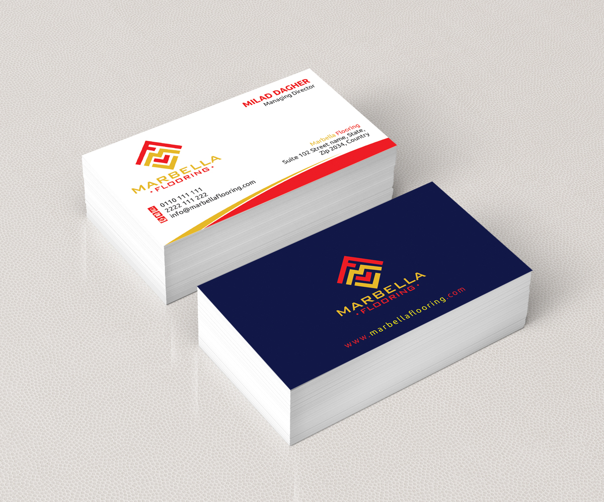 Business Card Design by alpesh9520 for Marbella Flooring  | Design #26889669