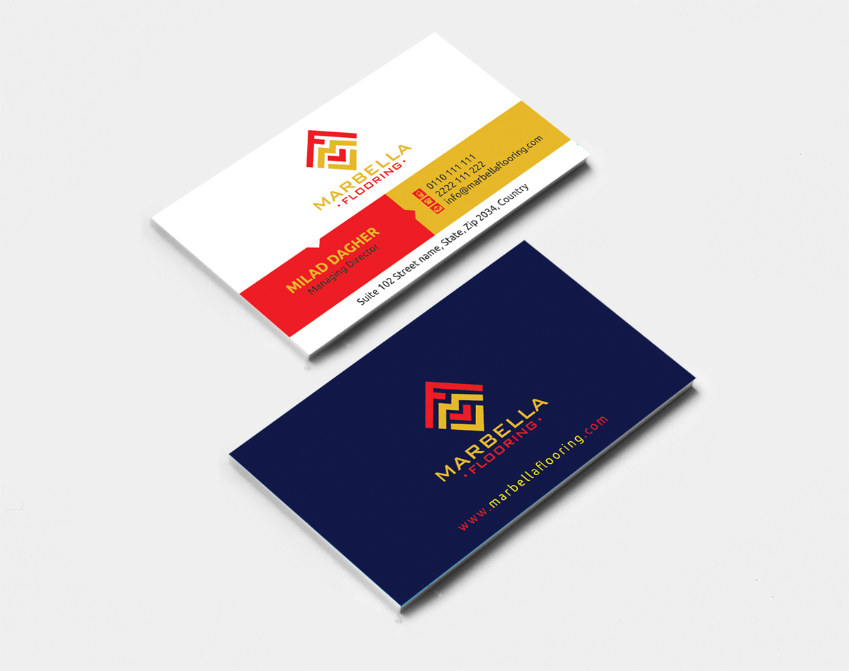 Business Card Design by alpesh9520 for Marbella Flooring  | Design #26889702
