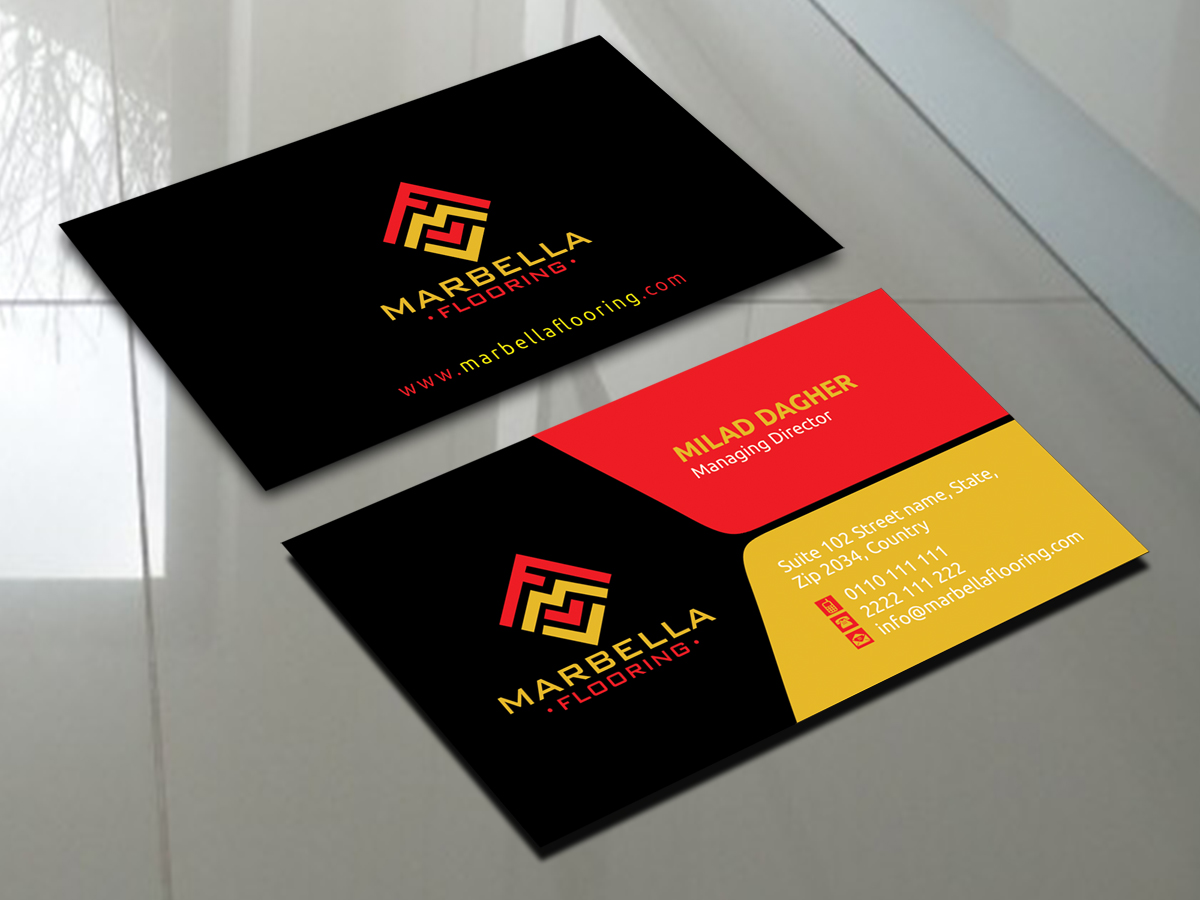 Business Card Design by alpesh9520 for Marbella Flooring  | Design #26889734