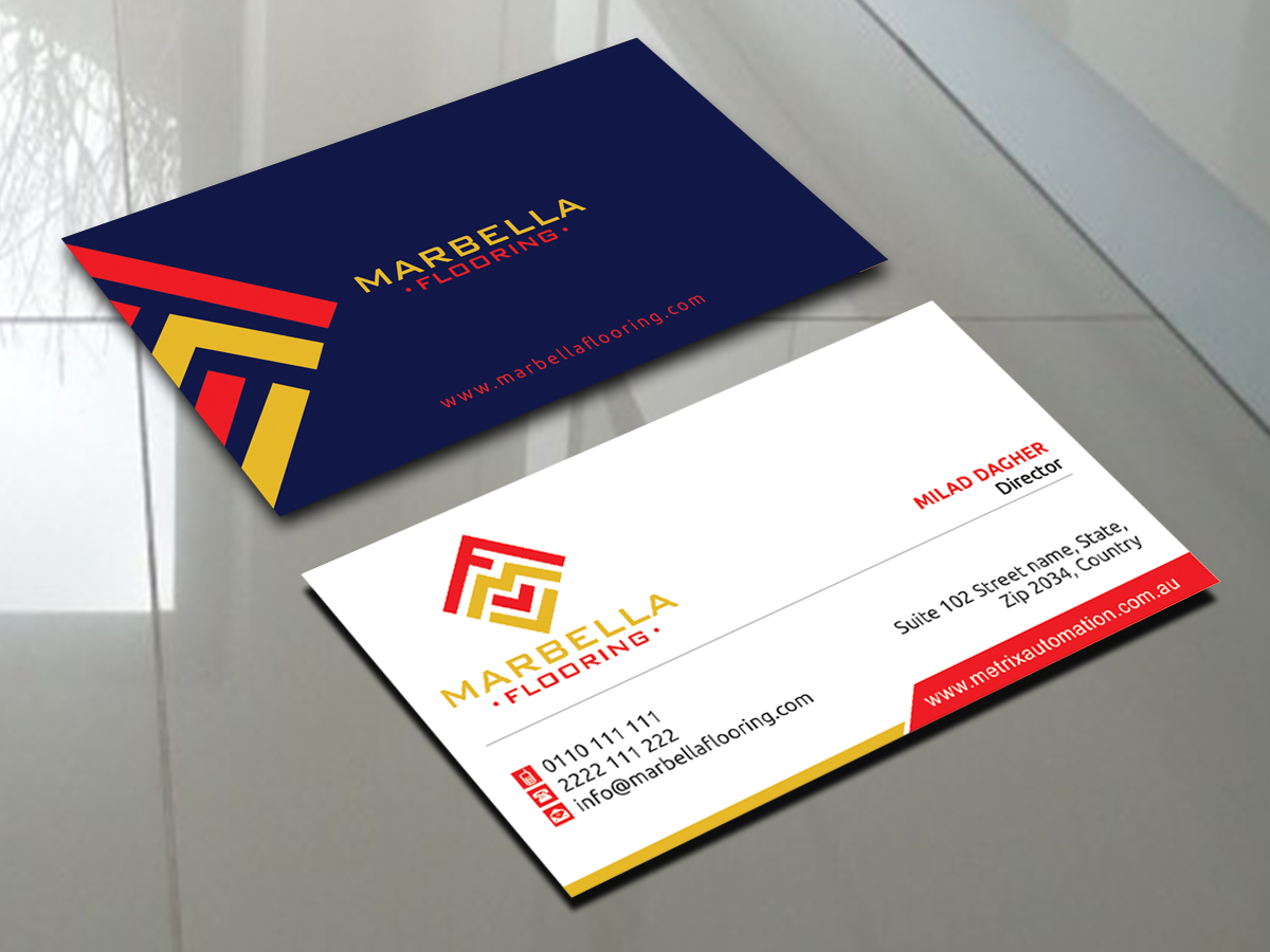 Business Card Design by alpesh9520 for Marbella Flooring  | Design #26889868