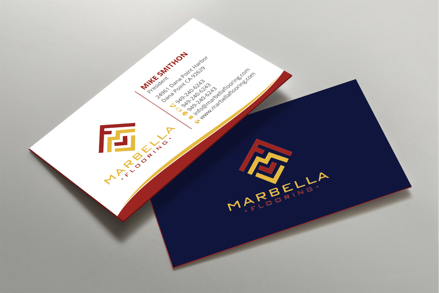 Business Card Design by DesignShout for Marbella Flooring  | Design #26891545