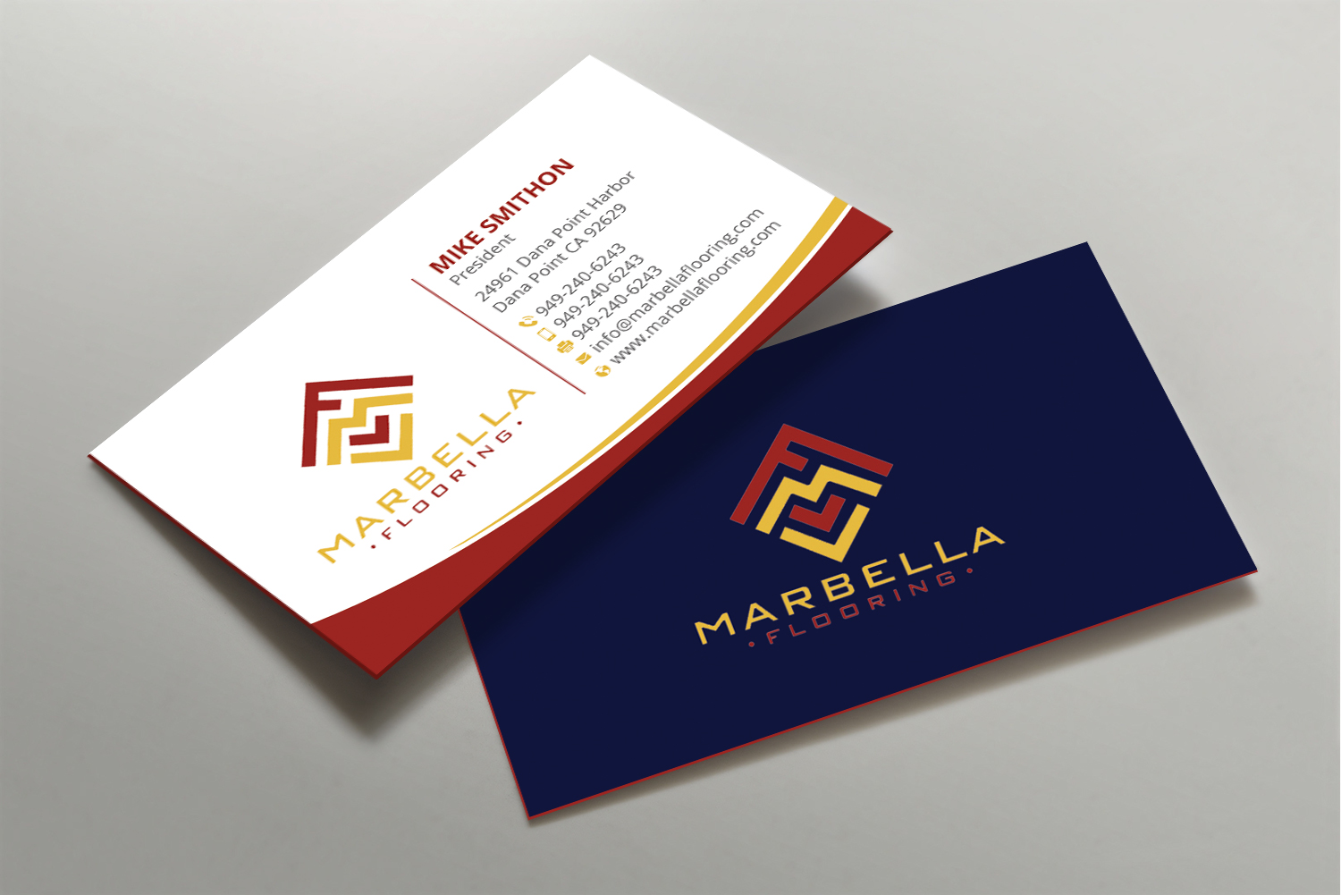 Business Card Design by DesignShout for Marbella Flooring  | Design #26891546