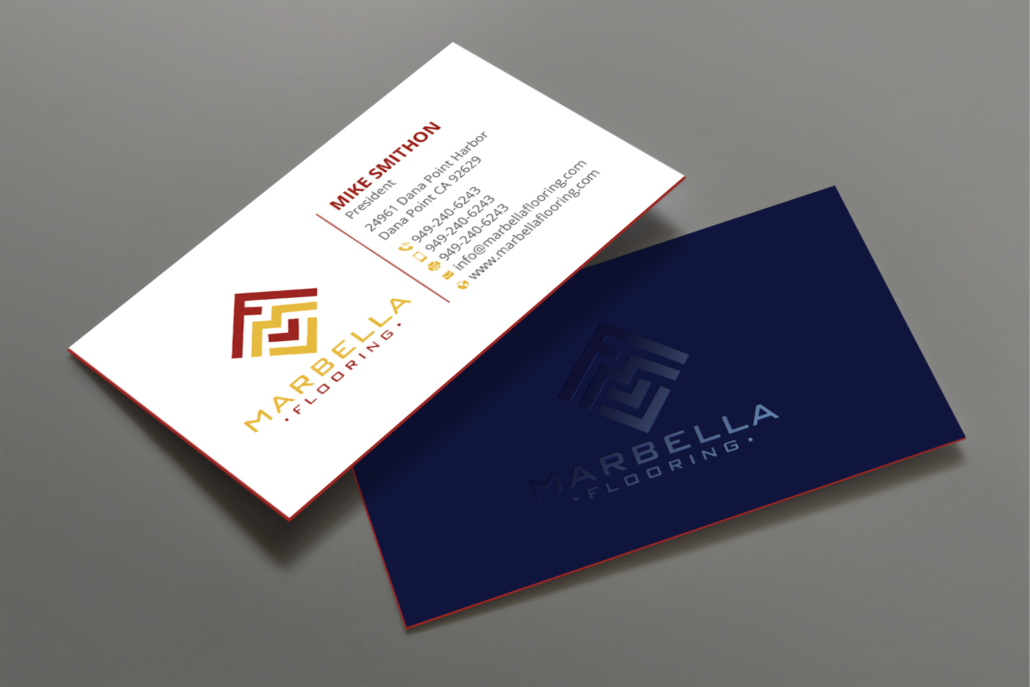 Business Card Design by DesignShout for Marbella Flooring  | Design #26891574