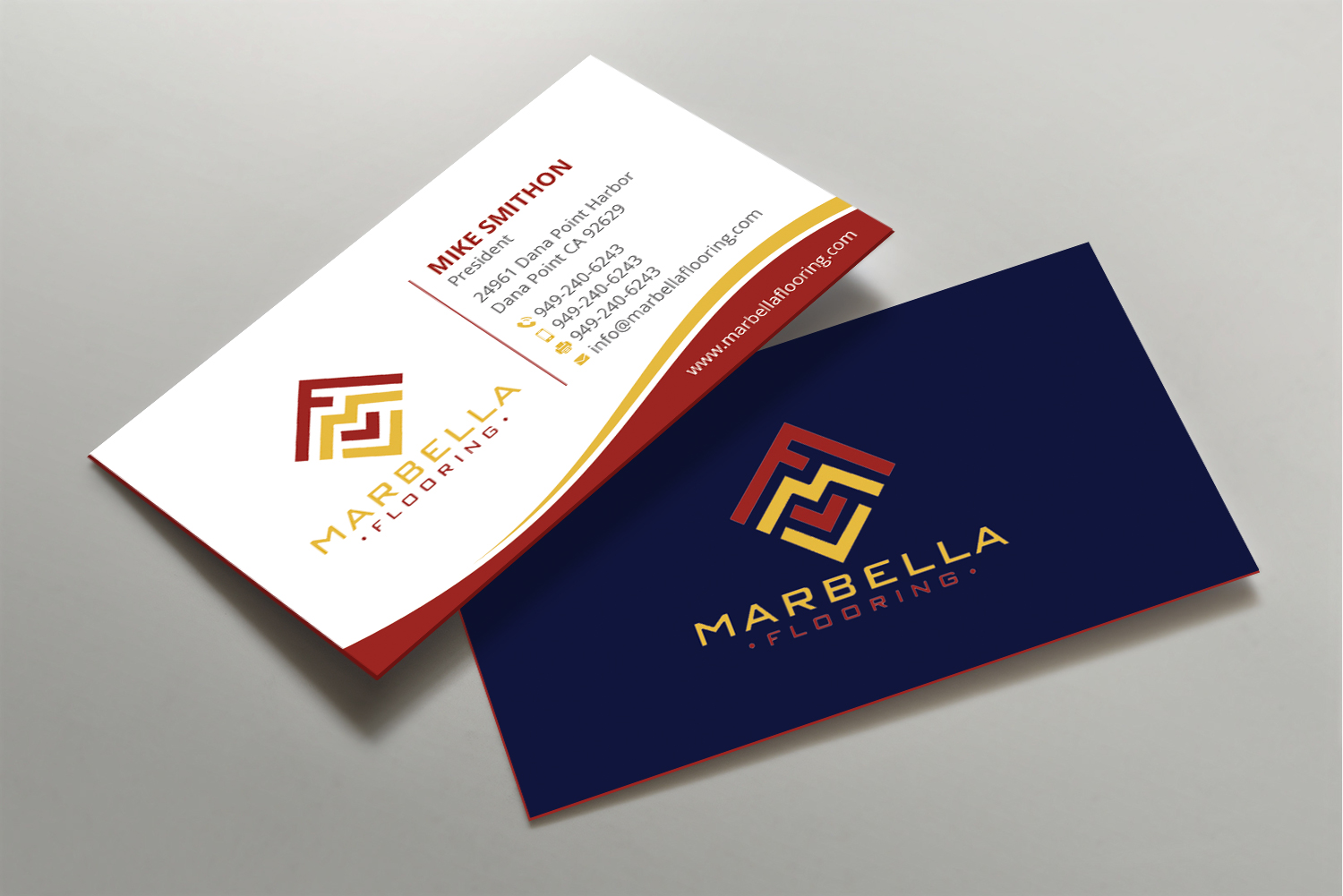 Business Card Design by DesignShout for Marbella Flooring  | Design #26891625