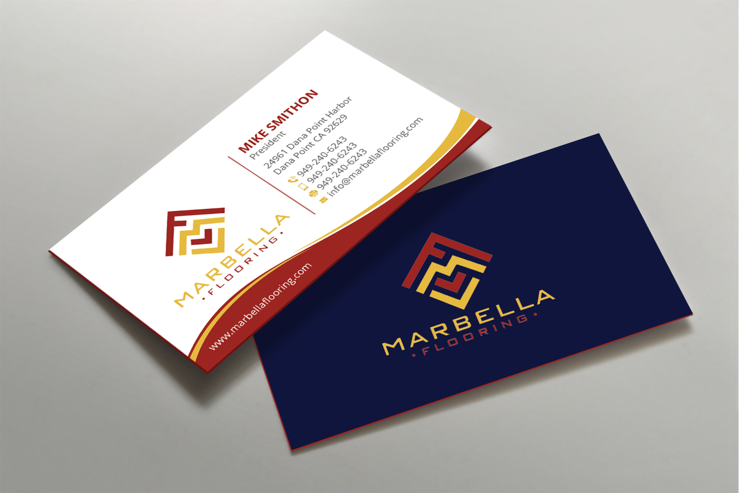 Business Card Design by DesignShout for Marbella Flooring  | Design #26891627