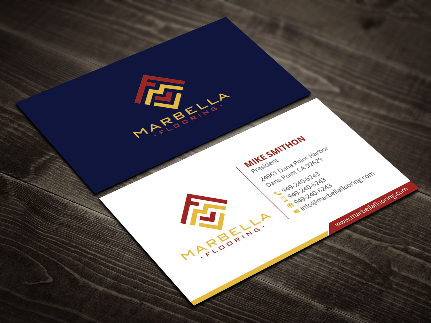 Business Card Design by DesignShout for Marbella Flooring  | Design #26891639