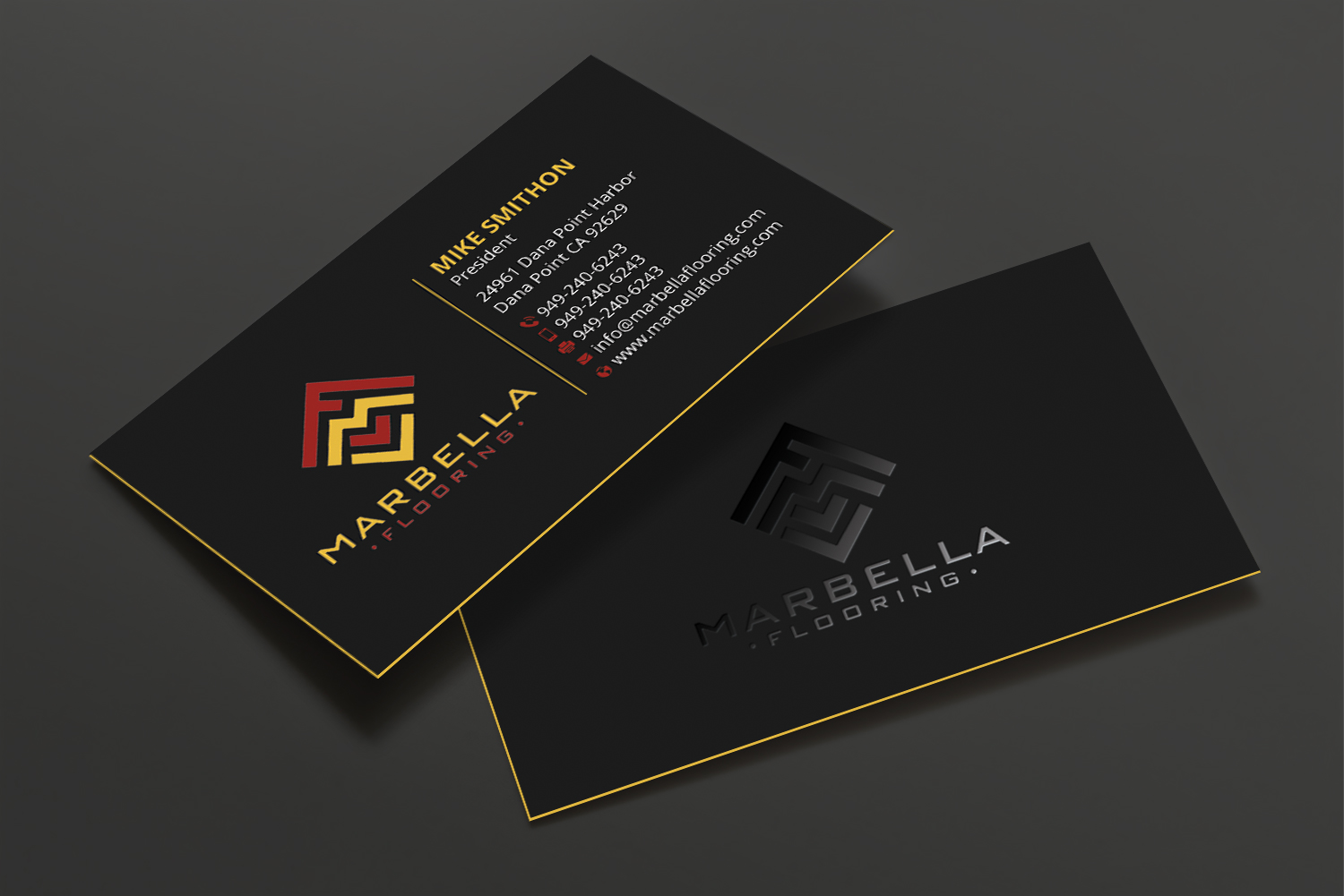 Business Card Design by DesignShout for Marbella Flooring  | Design #26891658