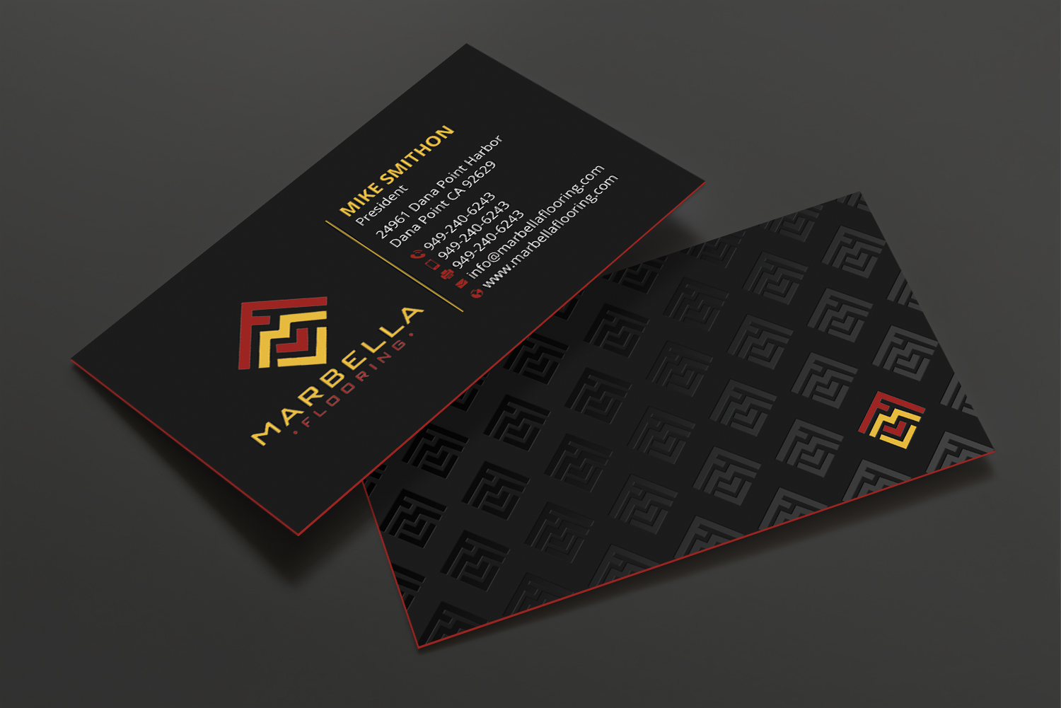 Business Card Design by DesignShout for Marbella Flooring  | Design #26891665