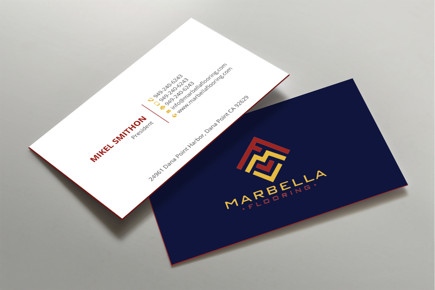 Business Card Design by DesignShout for Marbella Flooring  | Design #26891683