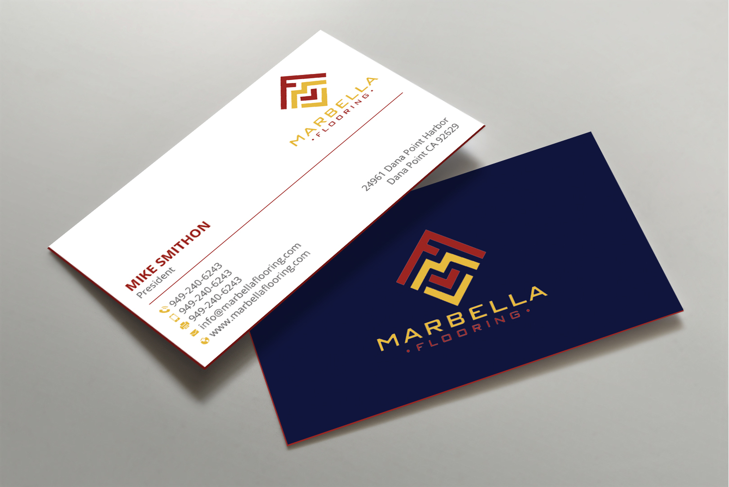 Business Card Design by DesignShout for Marbella Flooring  | Design #26891694