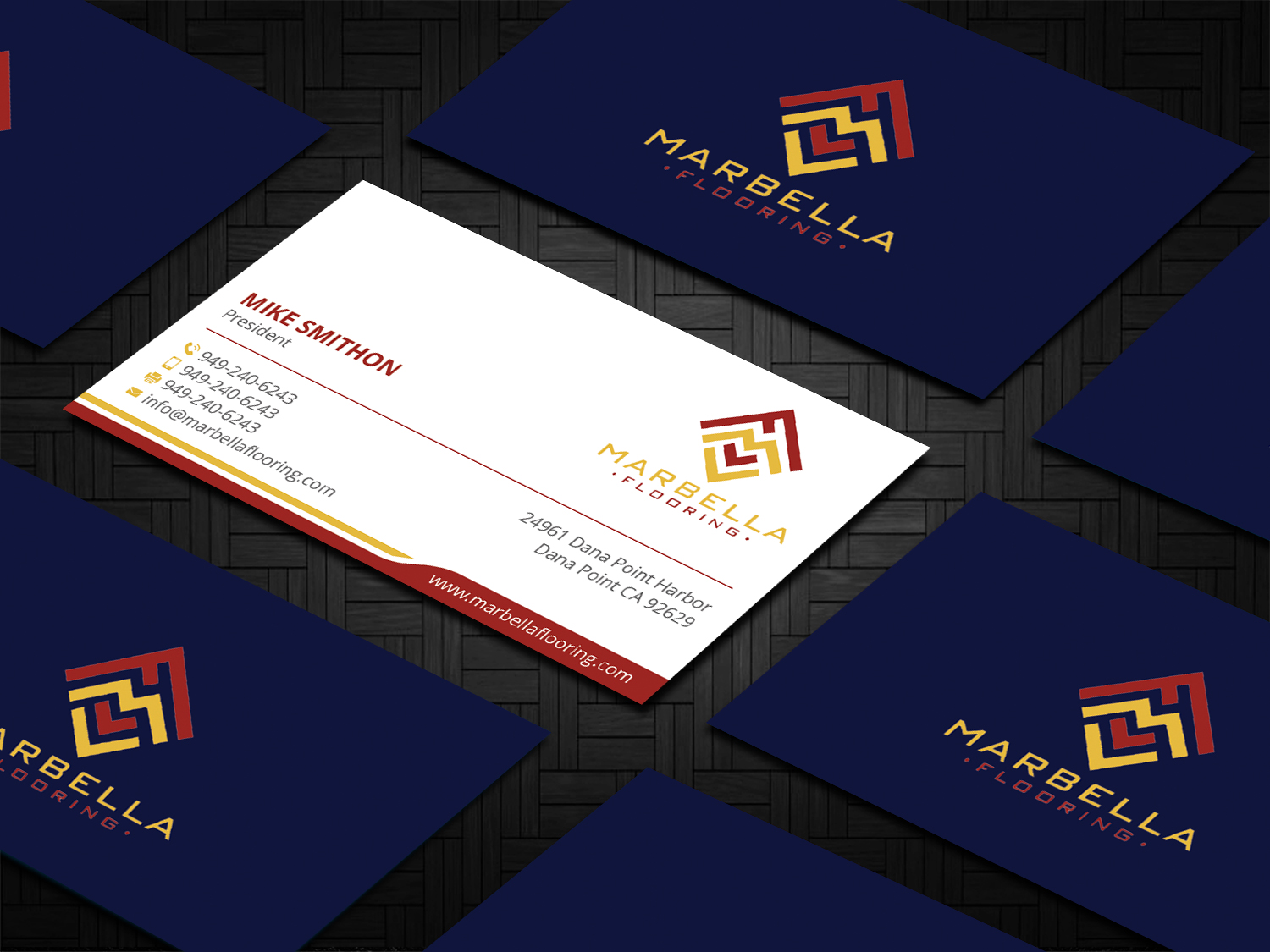 Business Card Design by DesignShout for Marbella Flooring  | Design #26891701