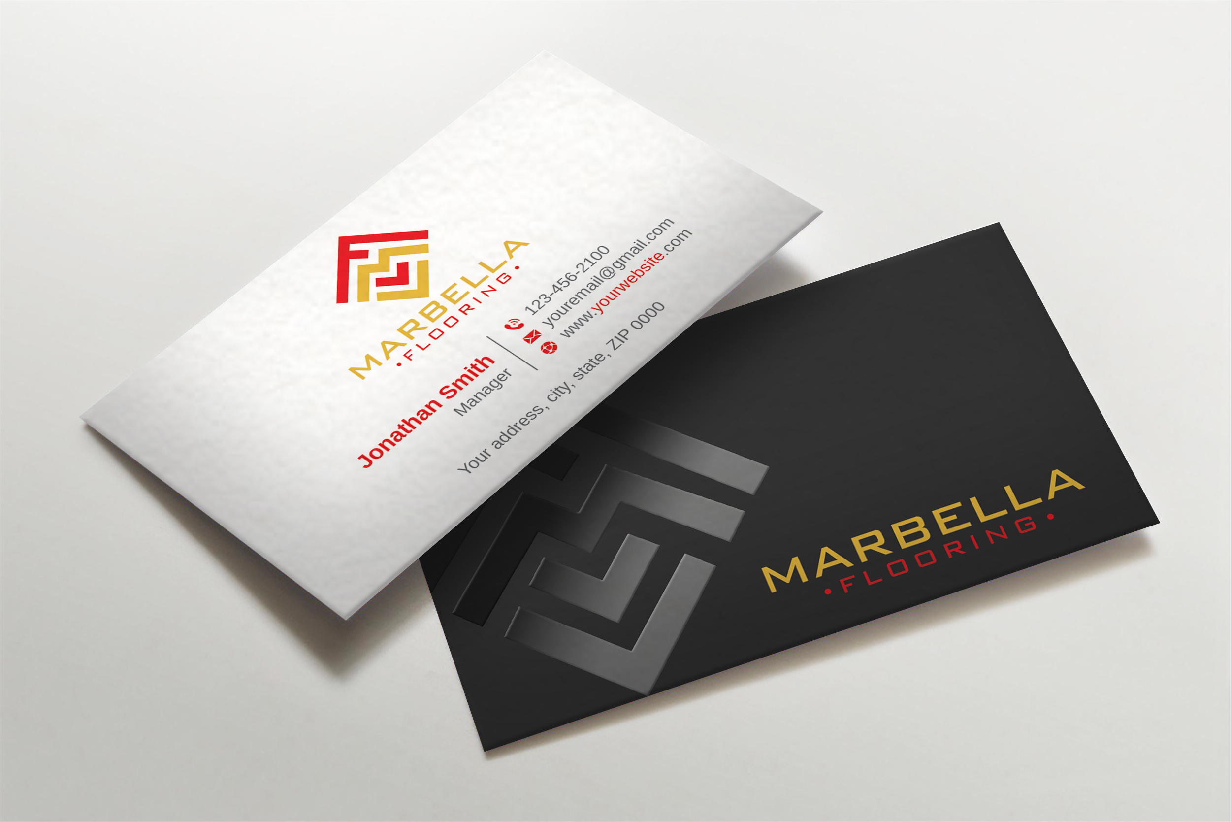 Business Card Design by Imagine design000 for Marbella Flooring  | Design #26892145