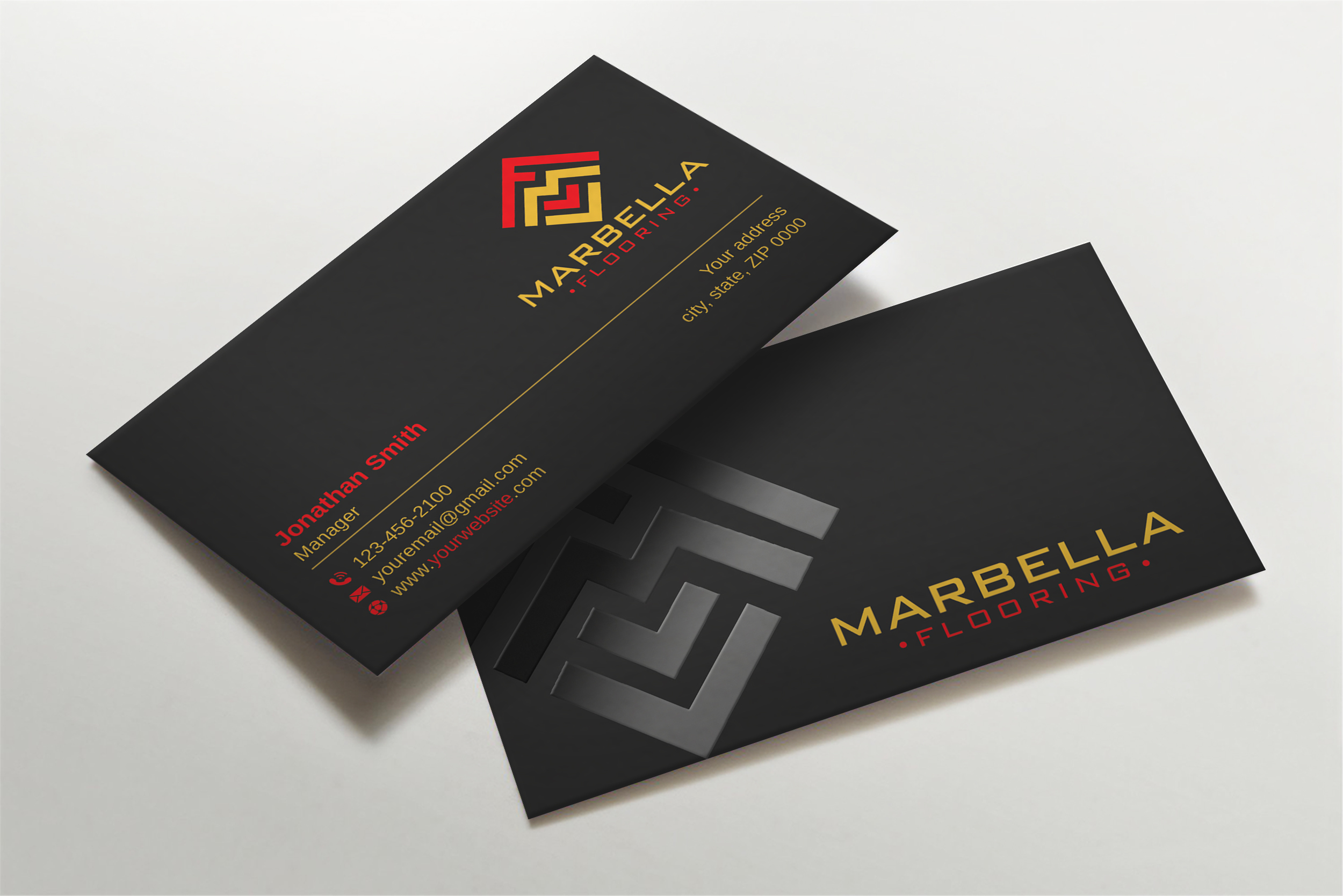 Business Card Design by Imagine design000 for Marbella Flooring  | Design #26892153