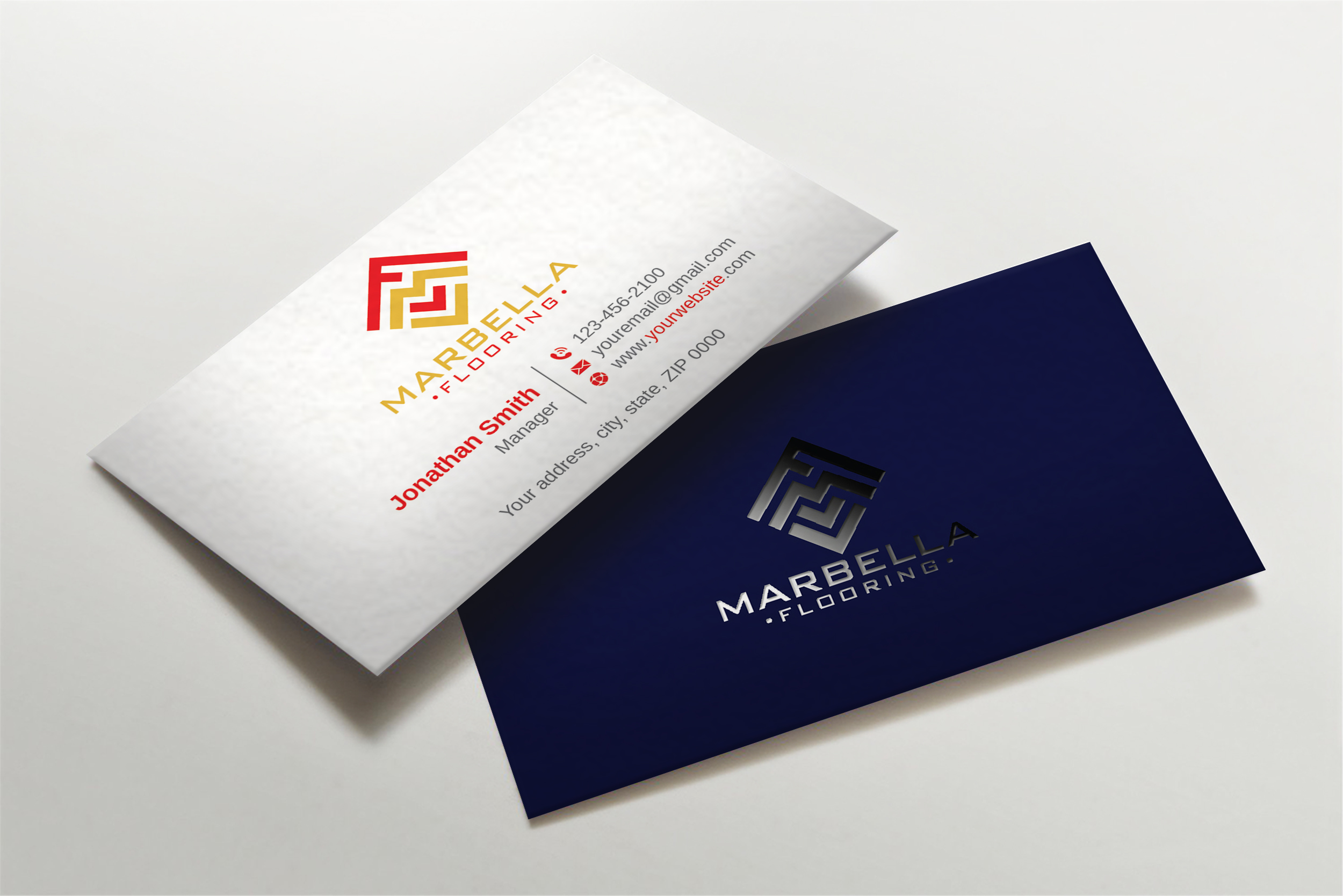 Business Card Design by Imagine design000 for Marbella Flooring  | Design #26892156