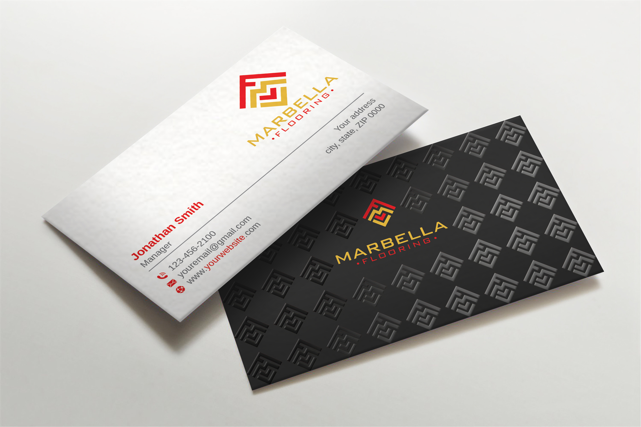 Business Card Design by Imagine design000 for Marbella Flooring  | Design #26892158