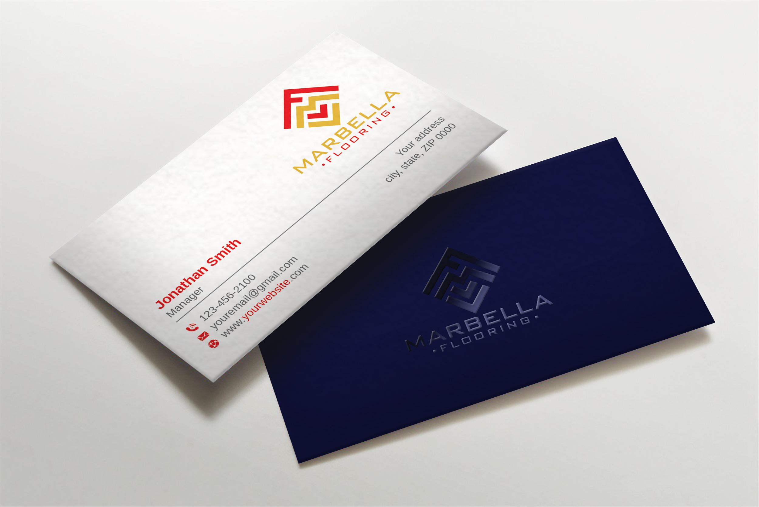 Business Card Design by Imagine design000 for Marbella Flooring  | Design #26892166