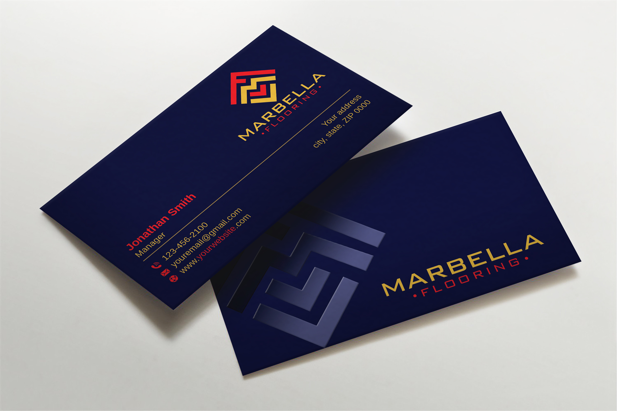 Business Card Design by Imagine design000 for Marbella Flooring  | Design #26892182