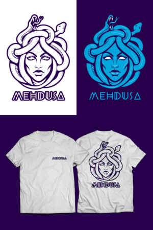 Launching collection for end of fall/winter season inspired by Medusa (Mythology) and Streetwear. | Diseño de Camiseta por mithunpopey