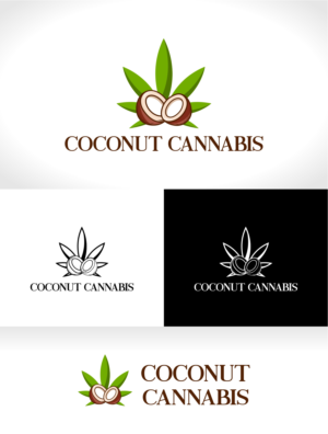 Coconut Cannabis | Logo Design by ZeneFashions