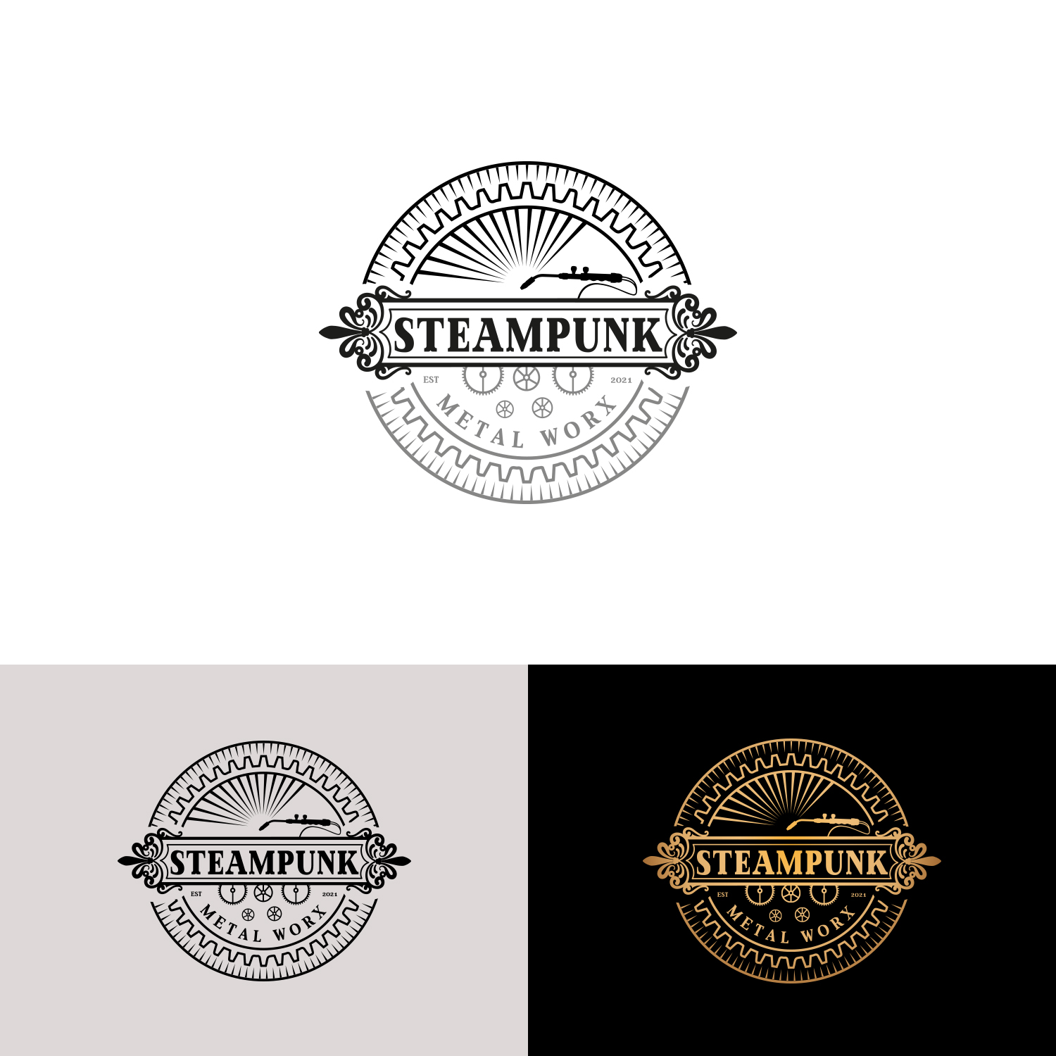 Logo Design by Maxo-Biz for SteamPunk Metal Worx | Design #26892891