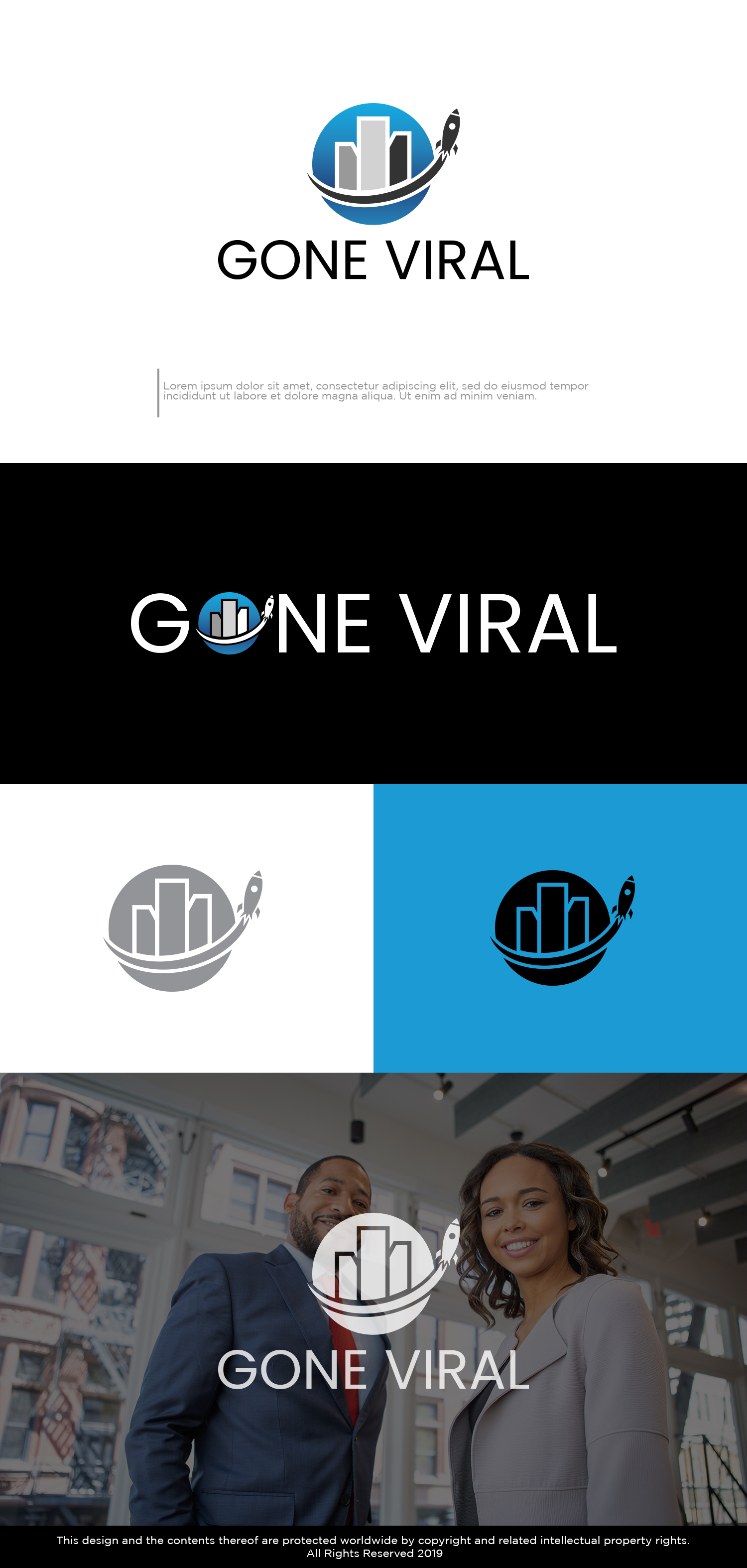 Logo Design by Kim Ji for Gone Viral, LLC | Design #26893052