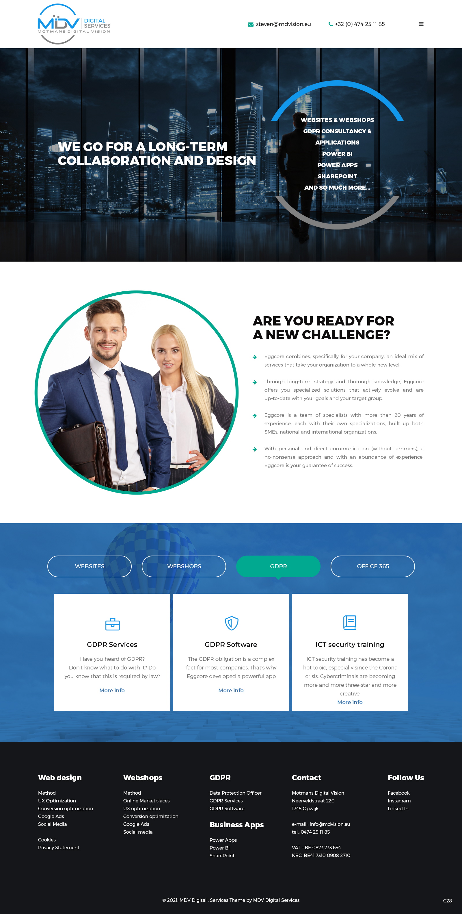 Wordpress Design by pb for MDV Digital Services | Design #26899865