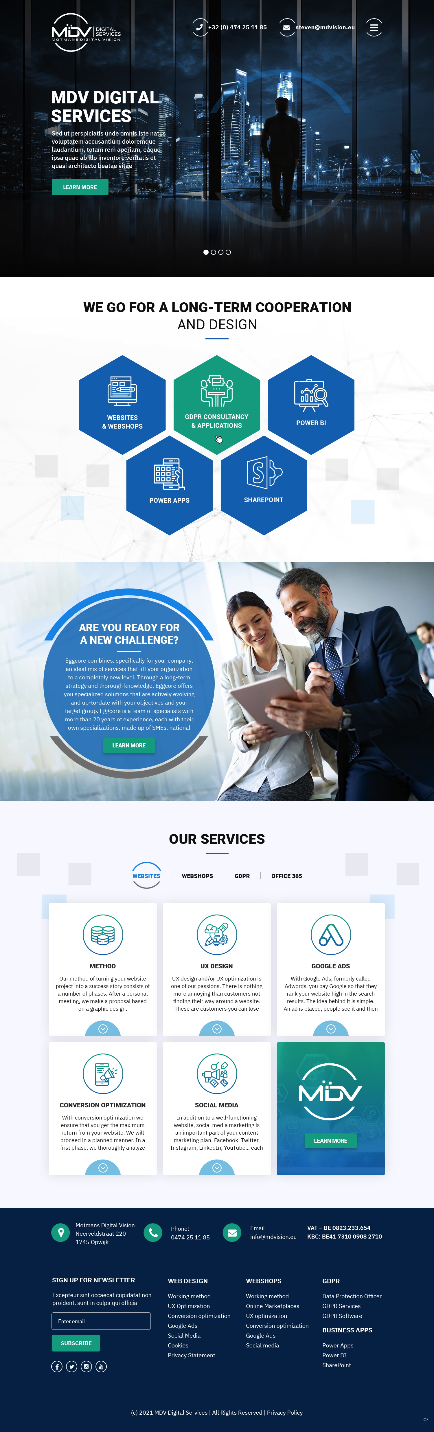 Wordpress Design by pb for MDV Digital Services | Design #26899867