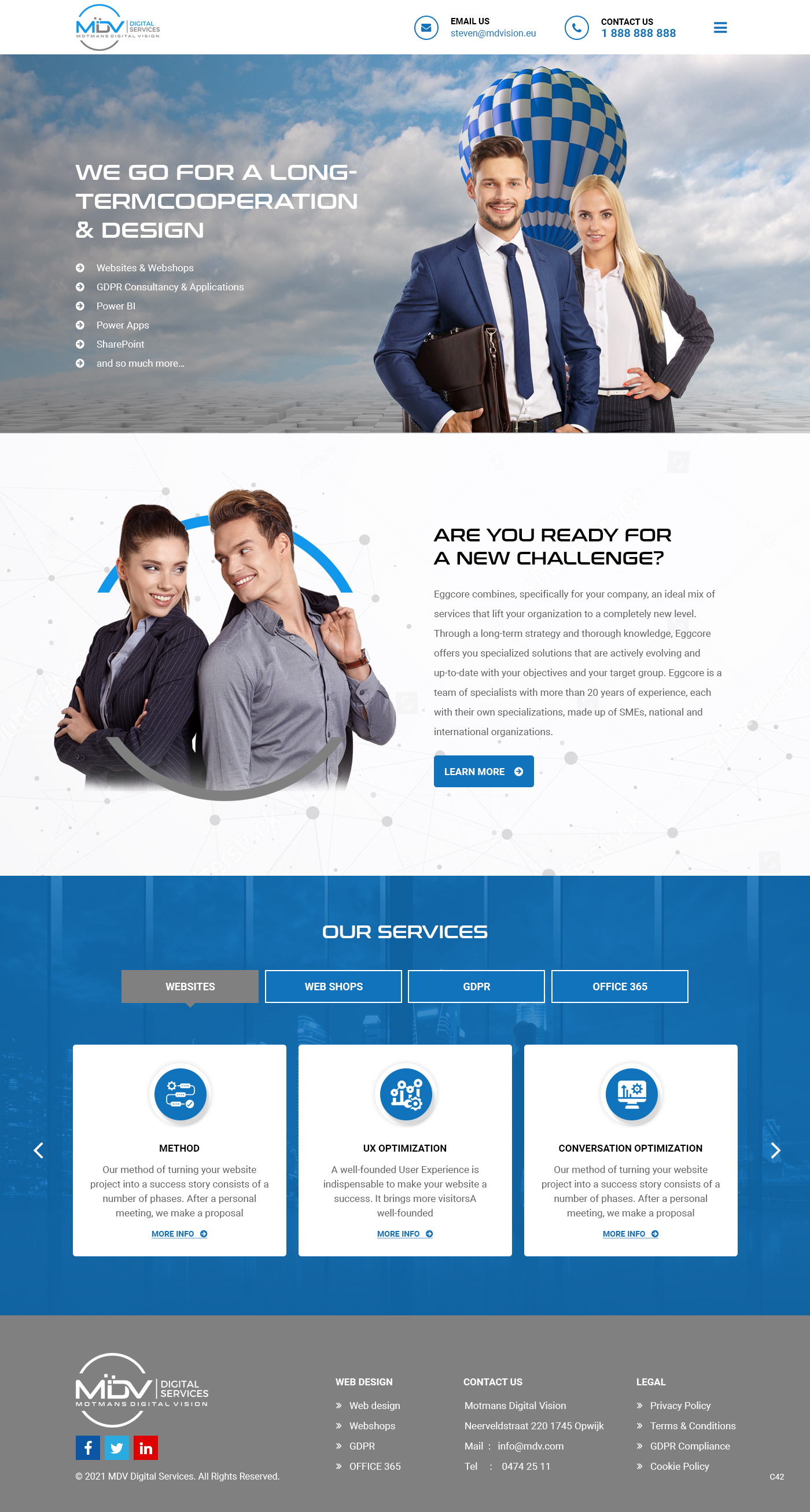 Wordpress Design by pb for MDV Digital Services | Design #26899882