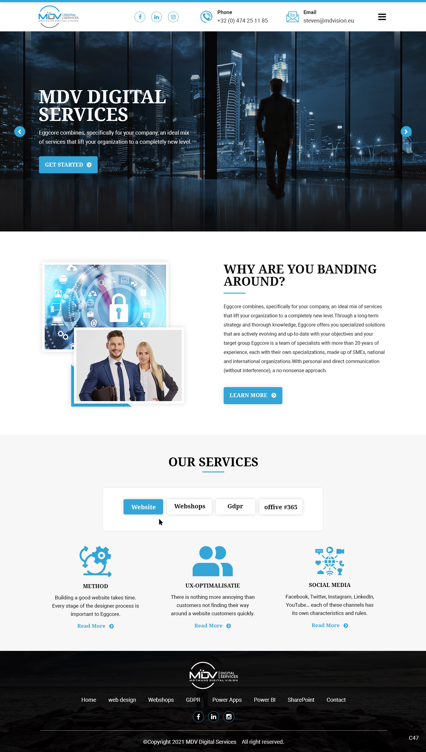 Wordpress Design by pb for MDV Digital Services | Design #26899883