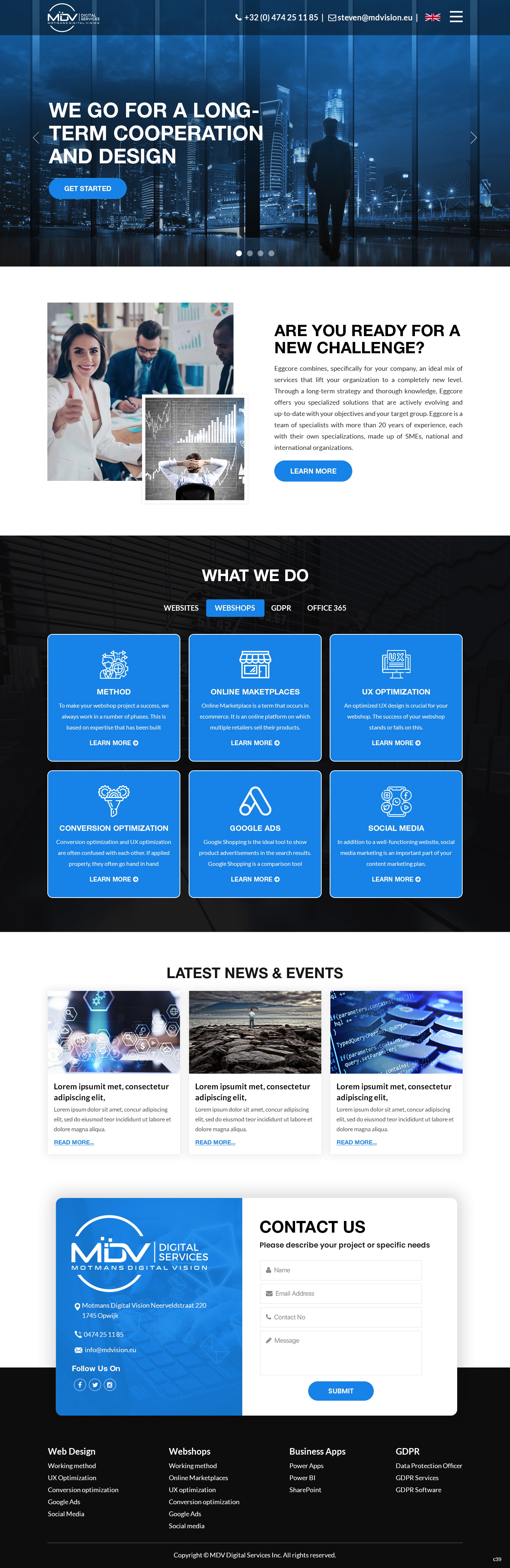 Wordpress Design by pb for MDV Digital Services | Design #26899884