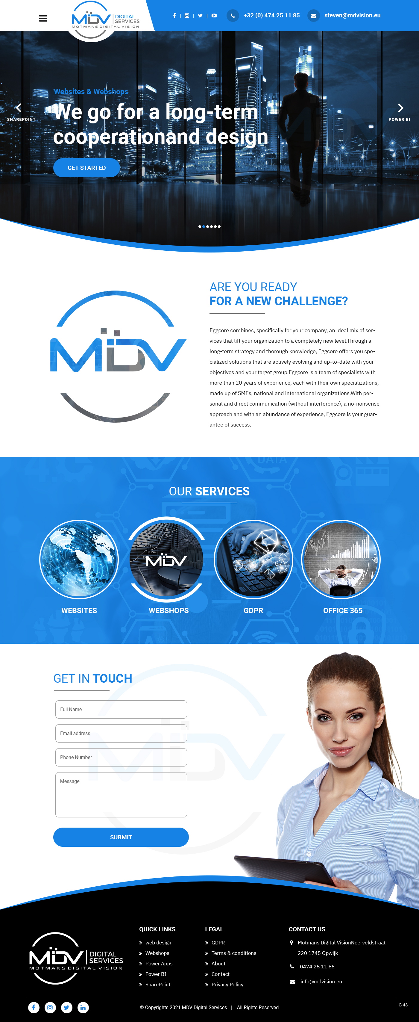 Wordpress Design by pb for MDV Digital Services | Design #26899885