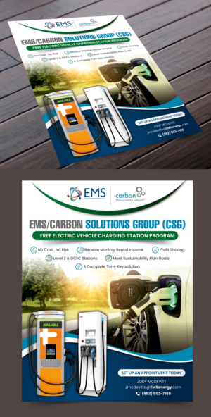 Electric Vehicle (EV) Charging Station Program | Diseño de Flyer por Fat Bat Man