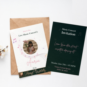Invitation Card for a Music Concert performed by a child artist | Card Design by wahyu azizi