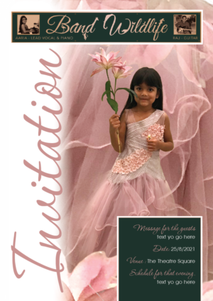 Invitation Card for a Music Concert performed by a child artist | Card Design by Wanda.G