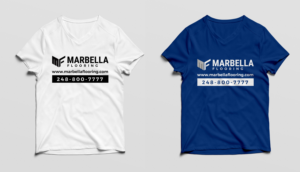 Swoosh Like Logo Marbella Flooring | Design de T-shirt par SAI DESIGNS