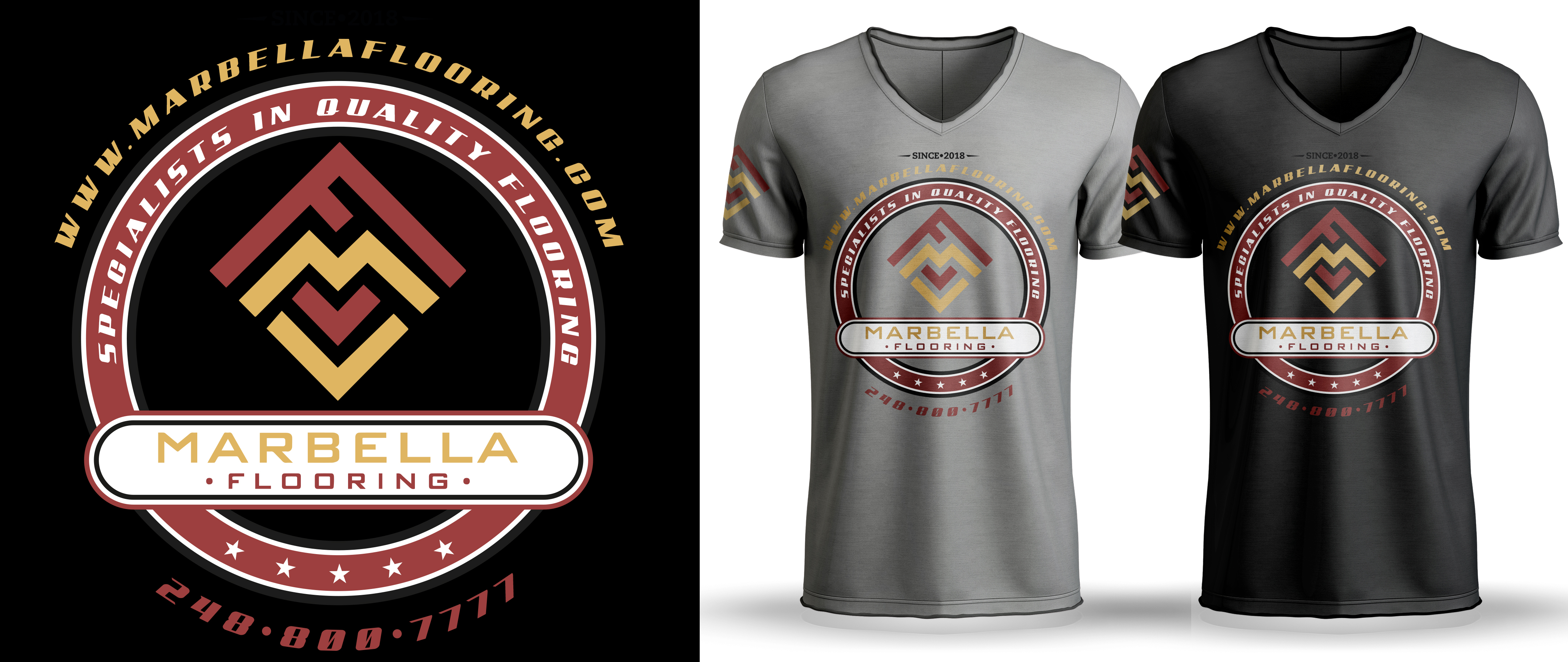 T-shirt Design by Al Pech for Marbella Flooring  | Design #26911122