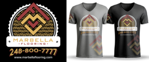 Swoosh Like Logo Marbella Flooring | T-Shirt-Design von Al Pech