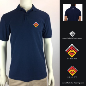 Swoosh Like Logo Marbella Flooring | Design de T-shirt par Gerald Design 3