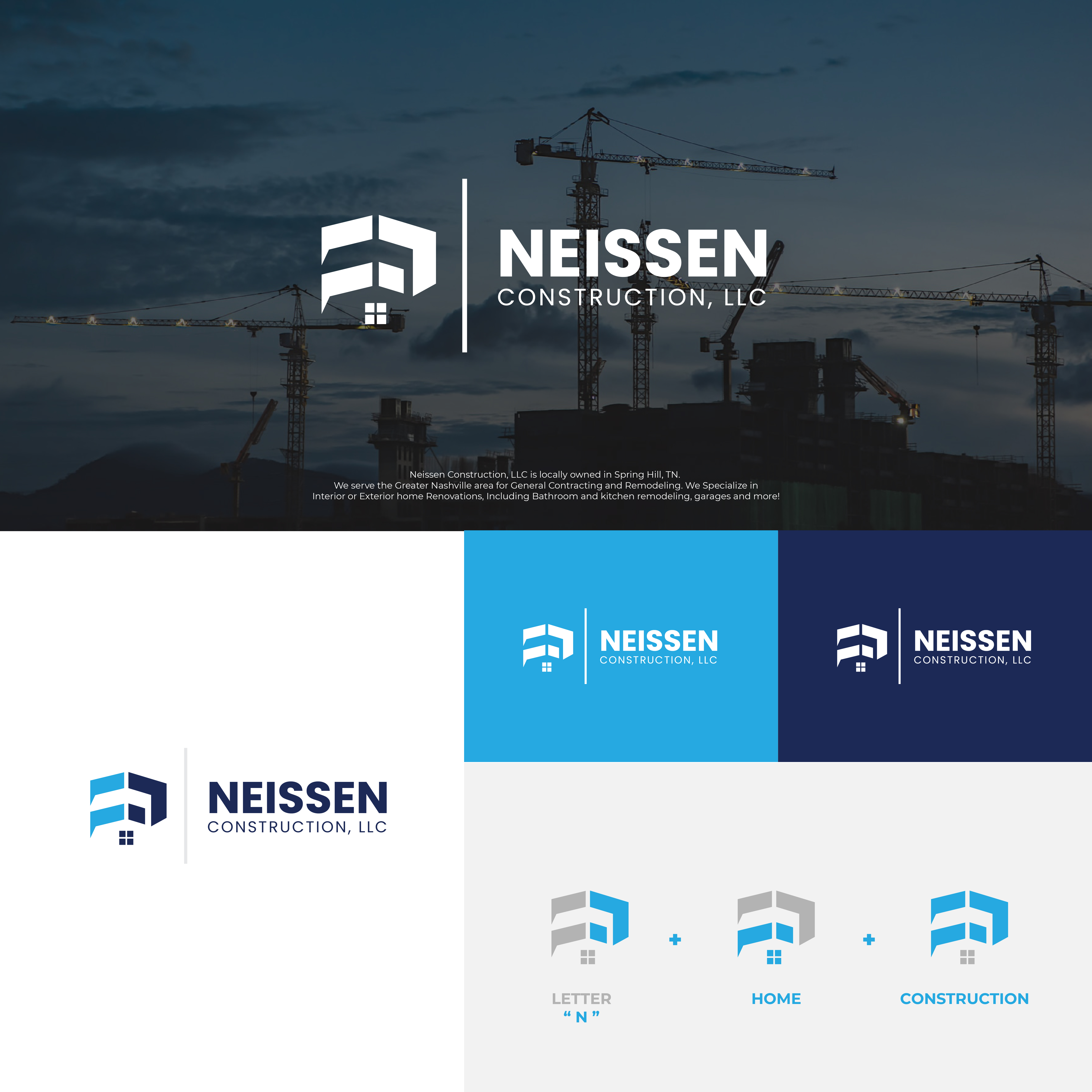 Logo Design by A.R.D.P for Neissen Construction, LLC | Design #26916519