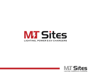 MT Sites (slogan - Lighting, Power & EV Chargers | Logo Design by Fat Bat Man