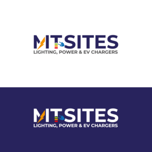 MT Sites (slogan - Lighting, Power & EV Chargers | Logo Design by Graphic Bricks
