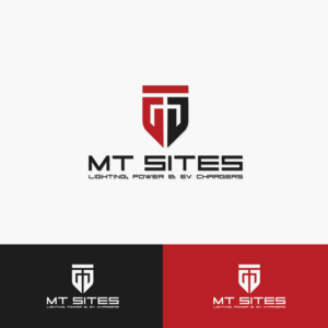 MT Sites (slogan - Lighting, Power & EV Chargers | Logo Design by IdentsArt