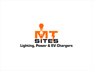 MT Sites (slogan - Lighting, Power & EV Chargers | Logo Design by BNdesigner