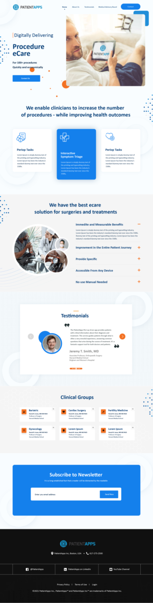 Digital Medical Care Start-up: New Web Design Needed | Diseño Web por  Artman